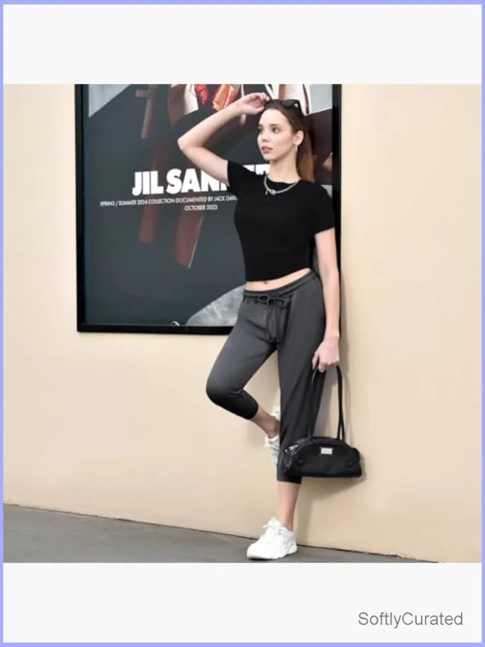 Cropped Joggers with Pockets, Drawstring Sweatpants for Women, High Rise, Ankle